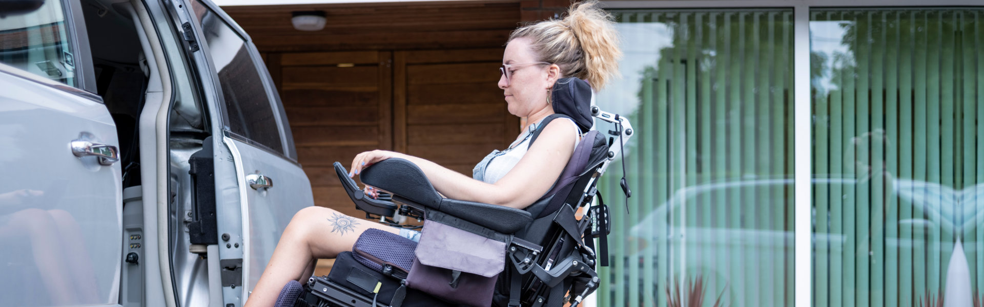 a woman in wheelchair